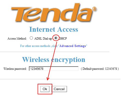 Tenda DHCP Settings